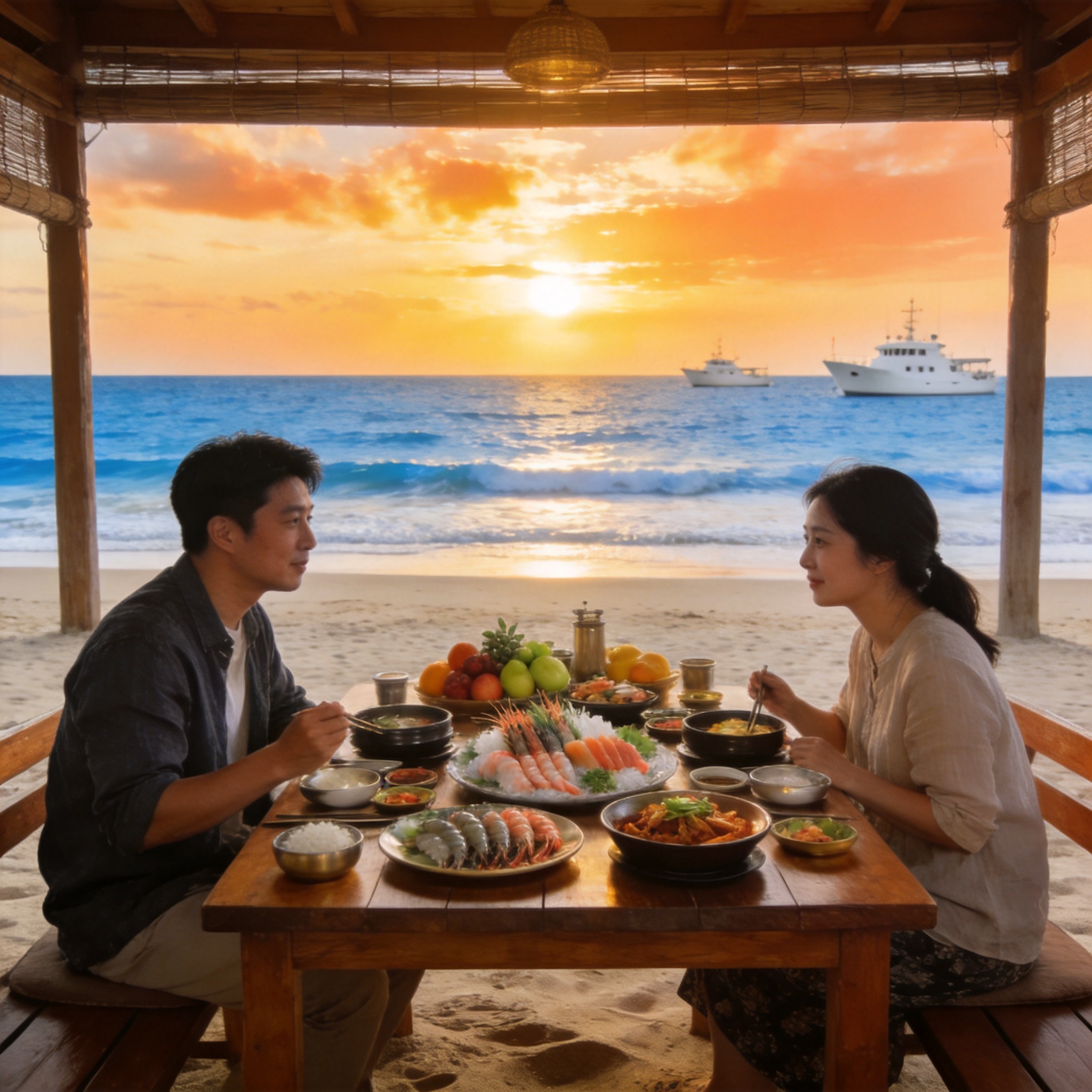 海边的餐桌 海报